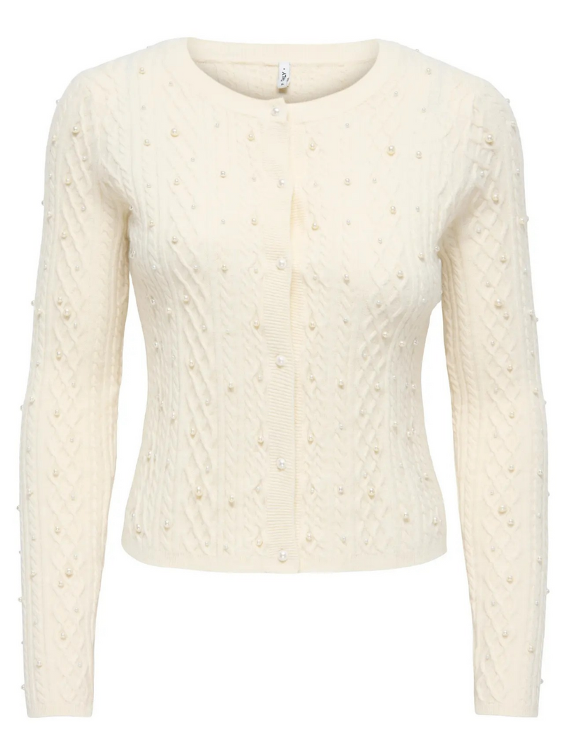 Only cardigan HAITI 15378089 Birch White Pearl