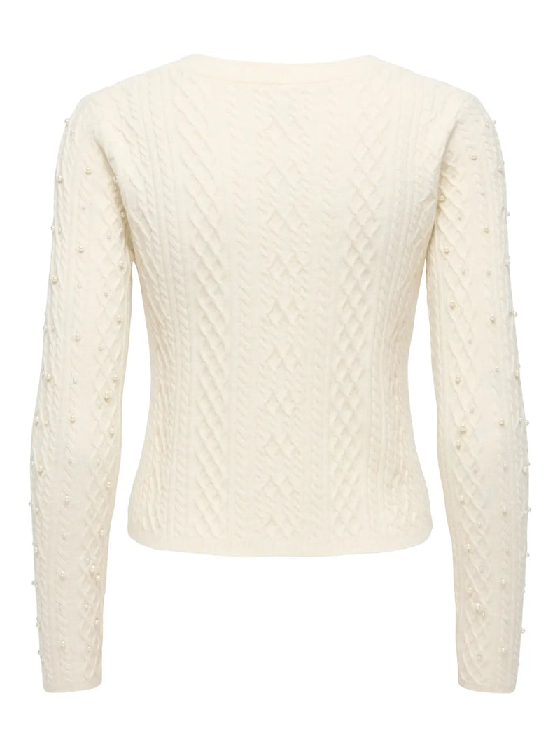 Only cardigan HAITI 15378089 Birch White Pearl