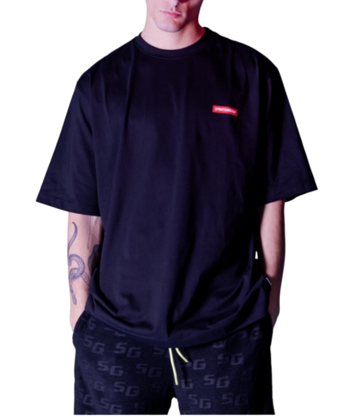 Sprayground uomo t-shirt House Party Over SP428BLK Nero