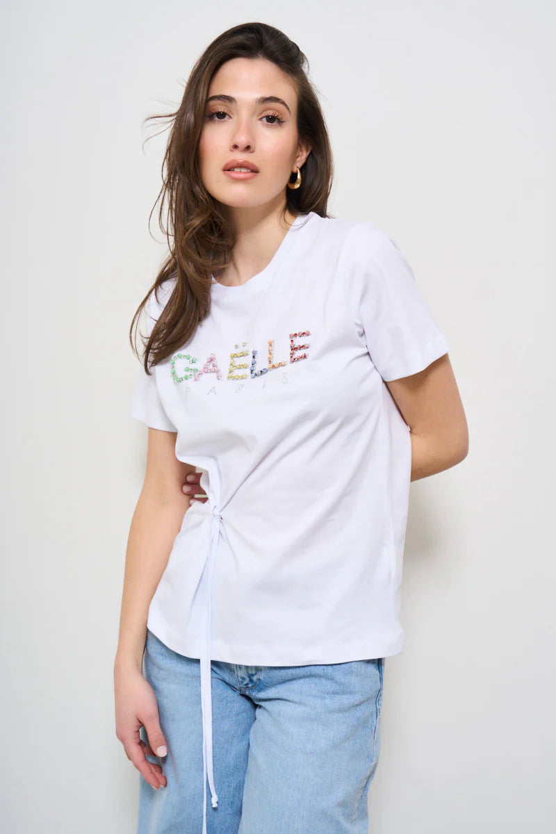 Gaelle donna t-shirt GAABW04567 - PTTS0037 - BI01 bianco
