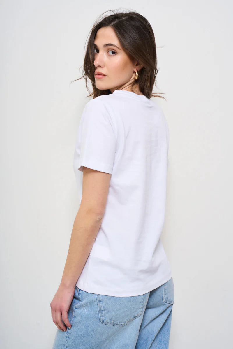 Gaelle donna t-shirt GAABW04567 - PTTS0037 - BI01 bianco