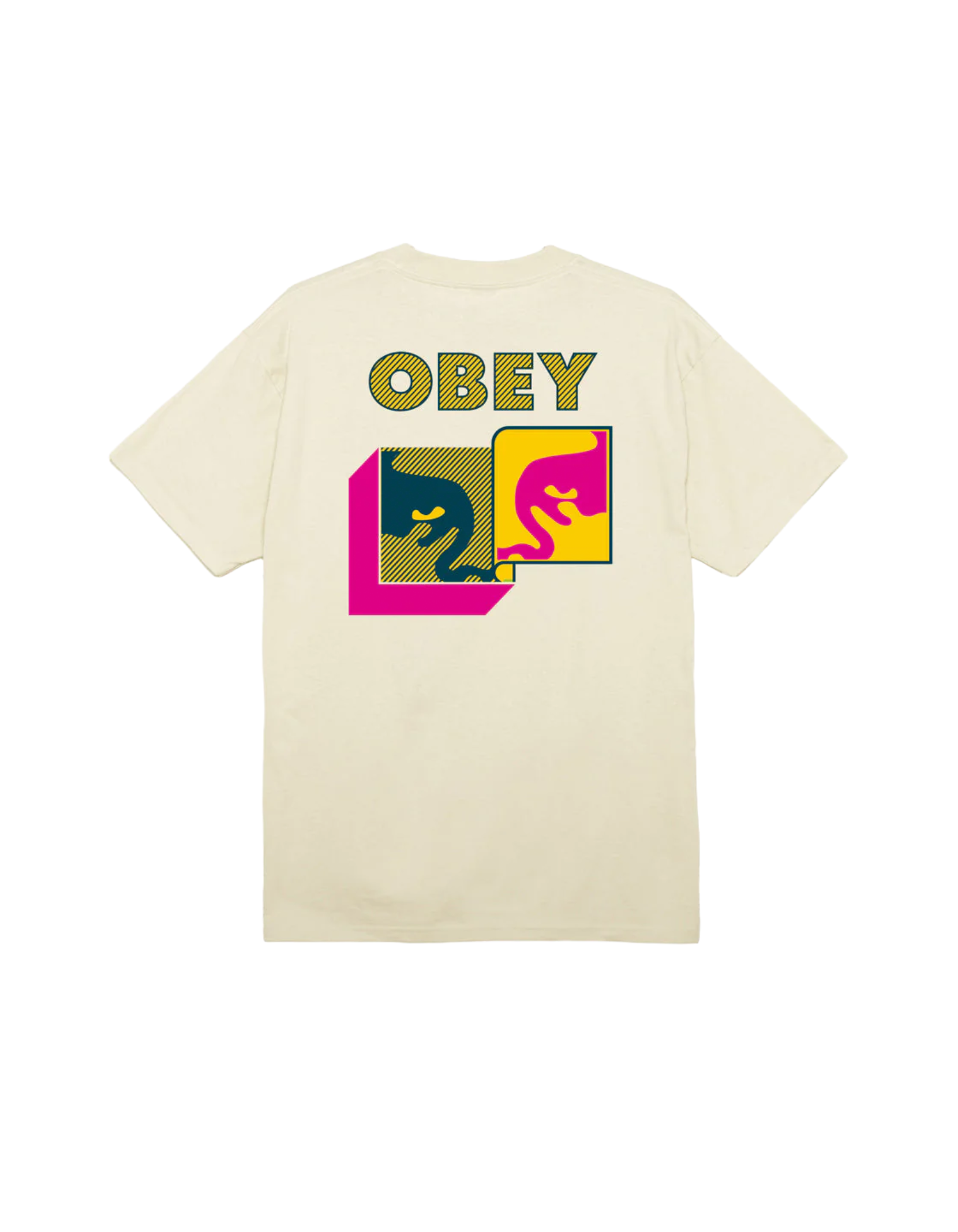 Obey uomo t-shirt post modern classic 22MC0000850 Crema