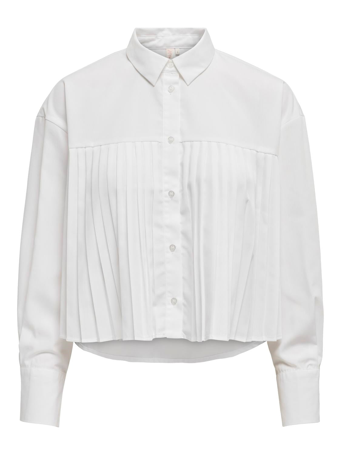 Only donna camicia Willow Mila Plisse 15321394 Bianco