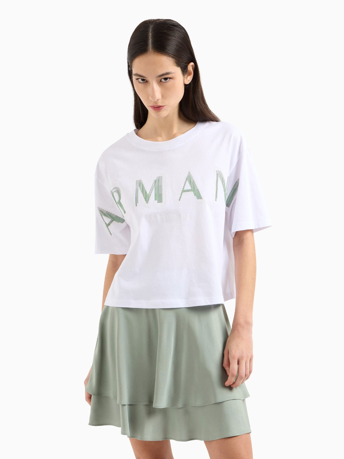 Armani Exchange donna t-shirt XW000520AF10359 U0002 Bianco