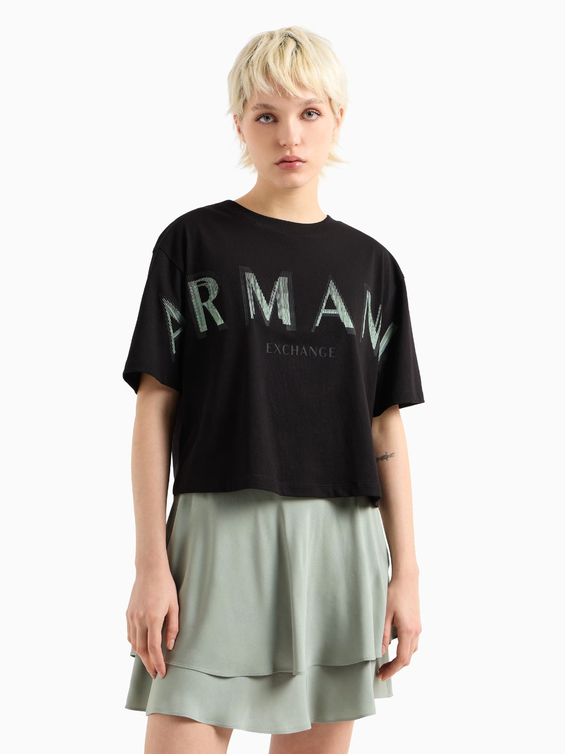 Armani Exchange donna t-shirt XW000520AF10359 UC001 Nero