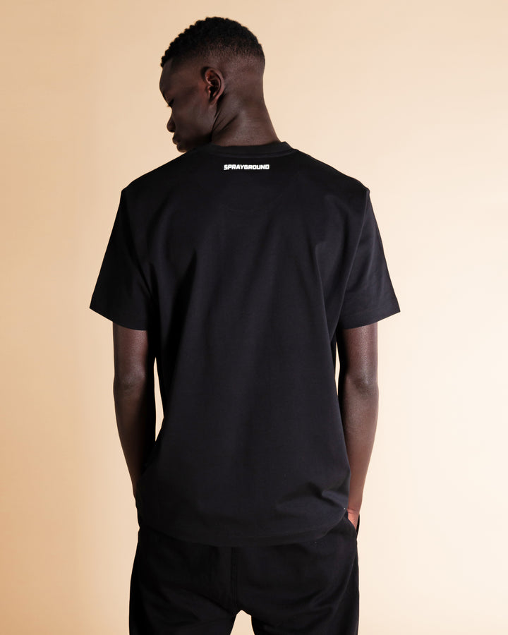 Sprayground uomo t-shirt pixel shark SP362BLK