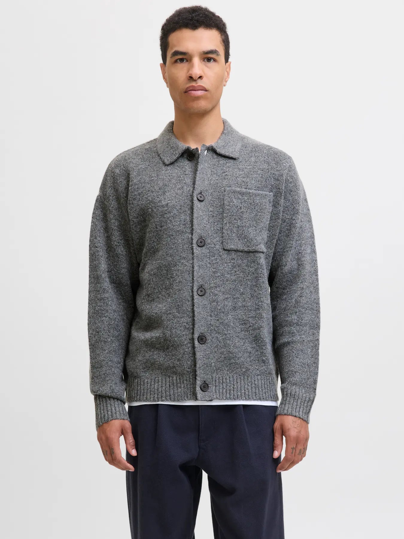 Jack & Jones uomo cardigan Bluffin 12284704 Med.Grey