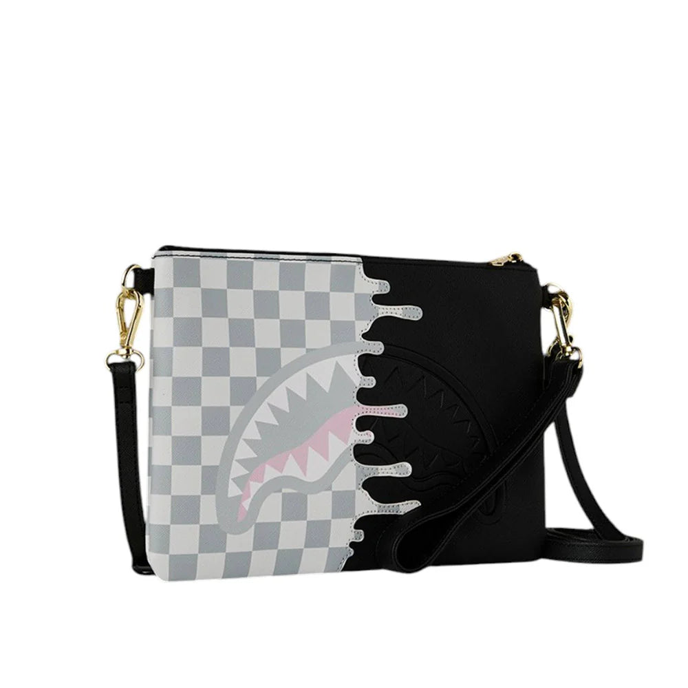 Sprayground pochette CREAM CHECK SIDE DRIPE CLUTCH 910B8919NSZ