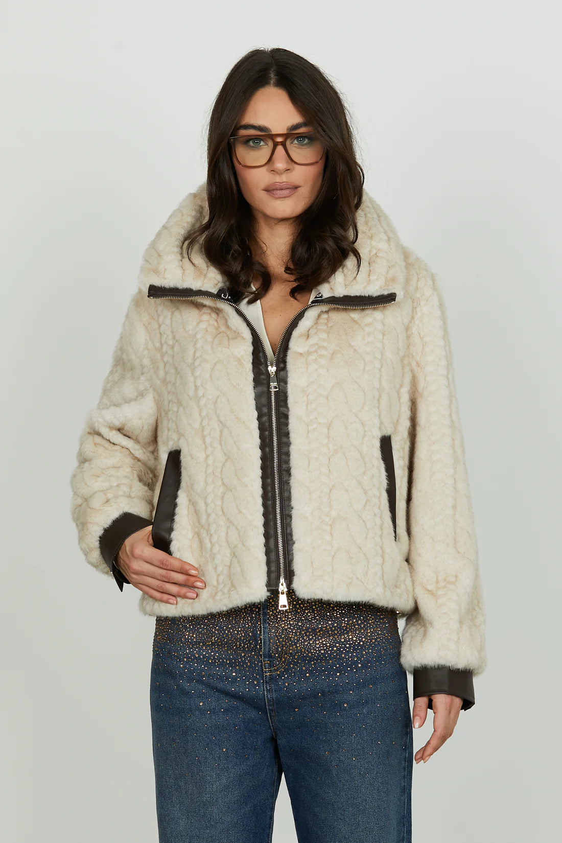 Relish donna pelliccia Thimotyn RDA2505009025 Ivory