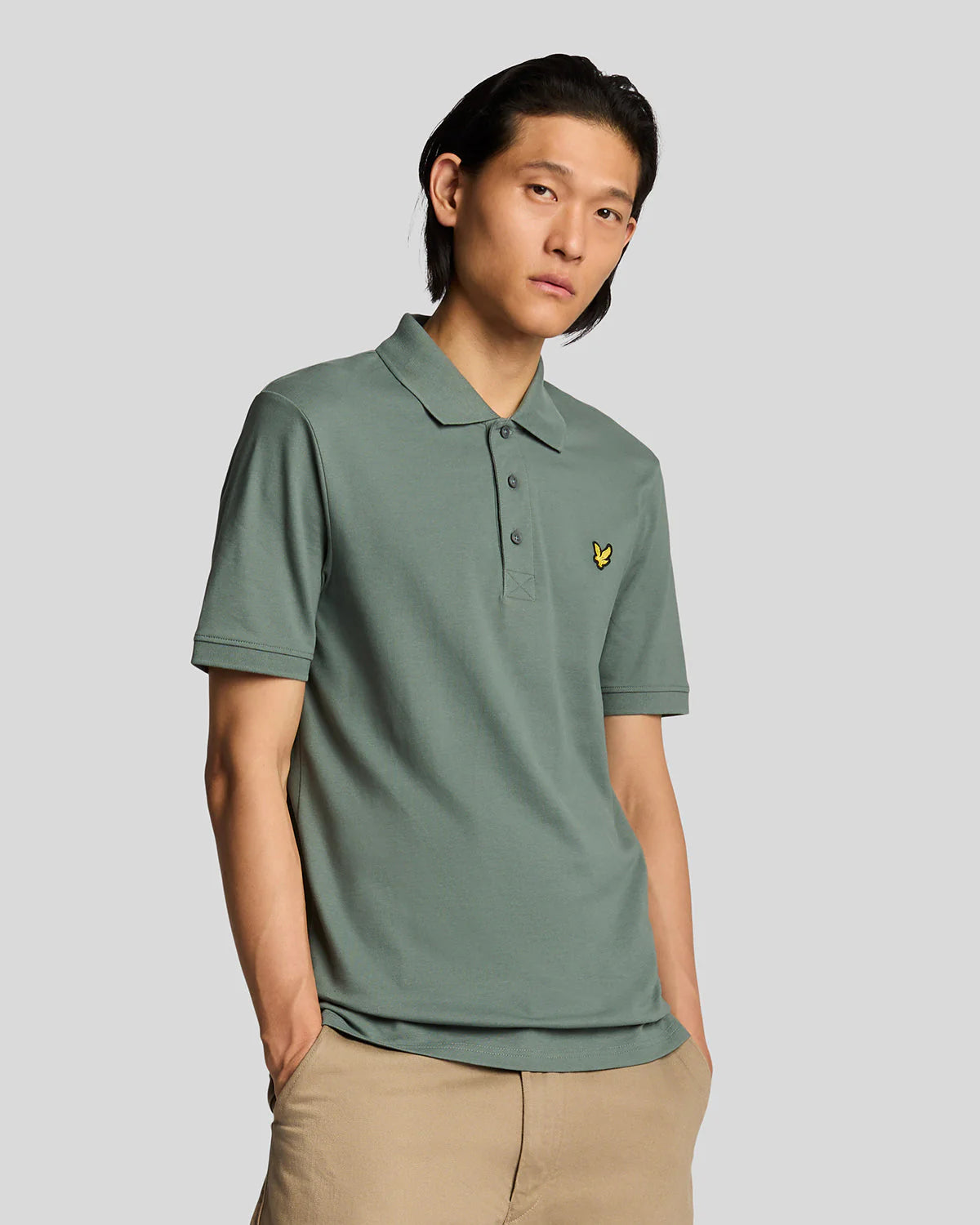Lyle & Scott uomo polo Plain SP400VOG x583 Green Mercurial