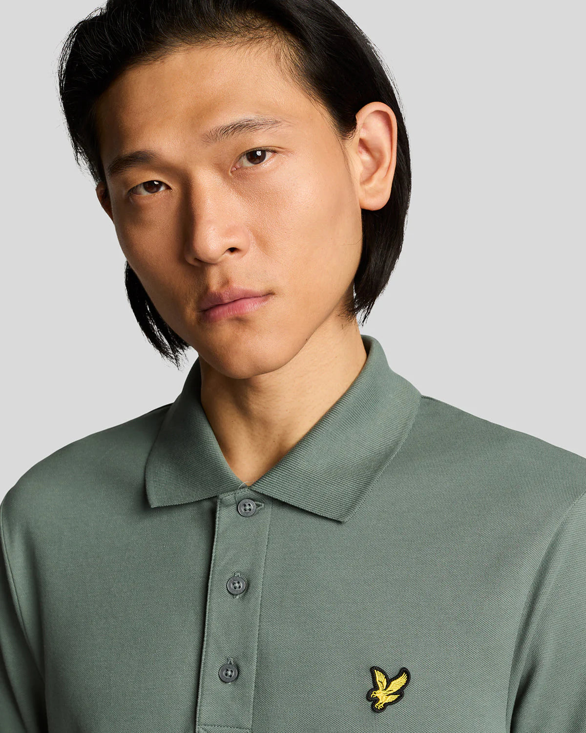 Lyle & Scott uomo polo Plain SP400VOG x583 Green Mercurial