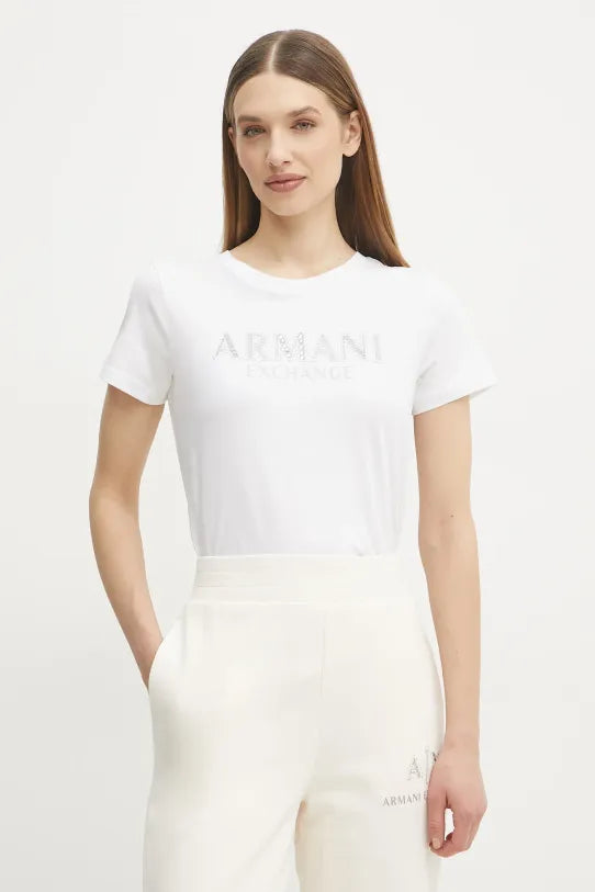 Armani Exchange donna t-shirt XW000387AF10354 U0002 bianco