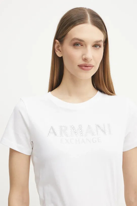 Armani Exchange donna t-shirt XW000387AF10354 U0002 bianco