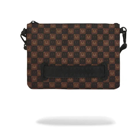 Sprayground pochette SIP WTF BUBBLE BROWN CHECK 9307