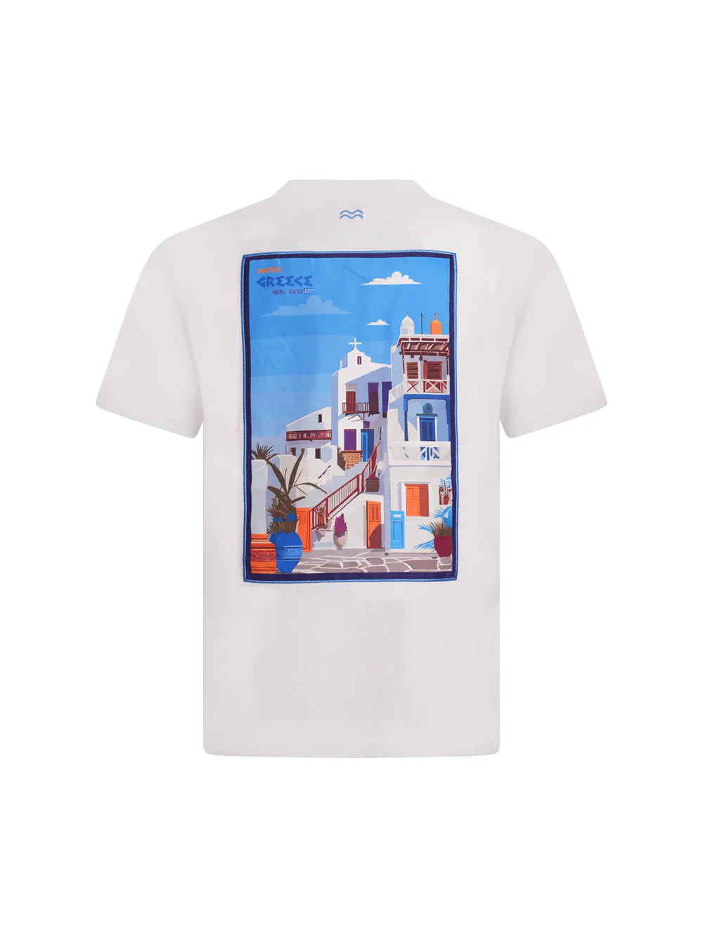 Move uomo t-shirt ricamo e inserto stampa Grecia