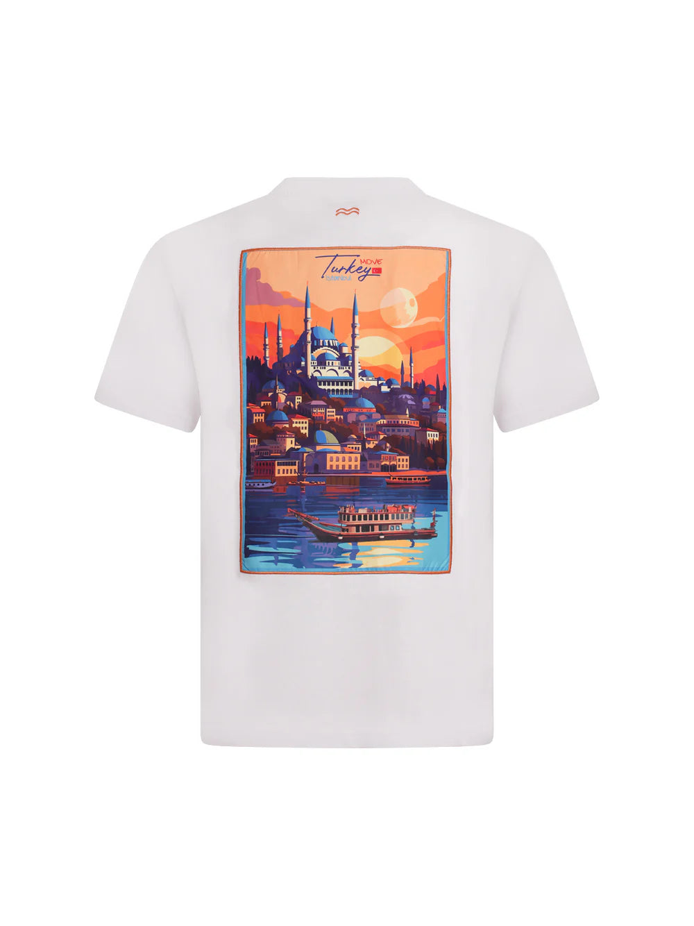 Move uomo t-shirt ricamo e inserto stampa Turchia