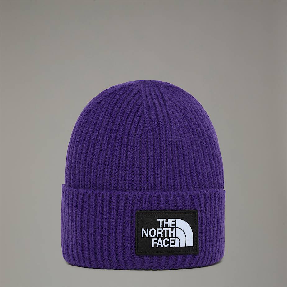 the north face cappello logo box peak purple