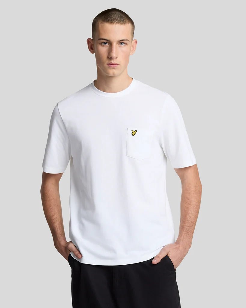 Lyle & Scott uomo t-shirt Palin Piquet TS2006V 626 bianco