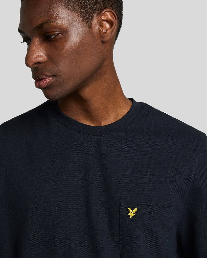 Lyle & Scott uomo t-shirt Plain Piquet TS2006V z271 dark navy