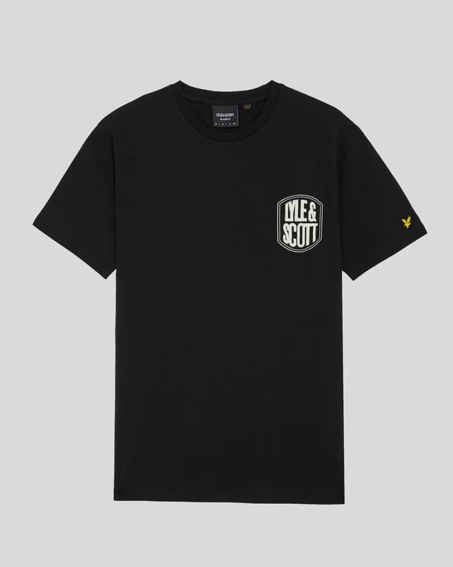 Lyle & Scott uomo t-shirt Embroidered TS2221V z865 nero