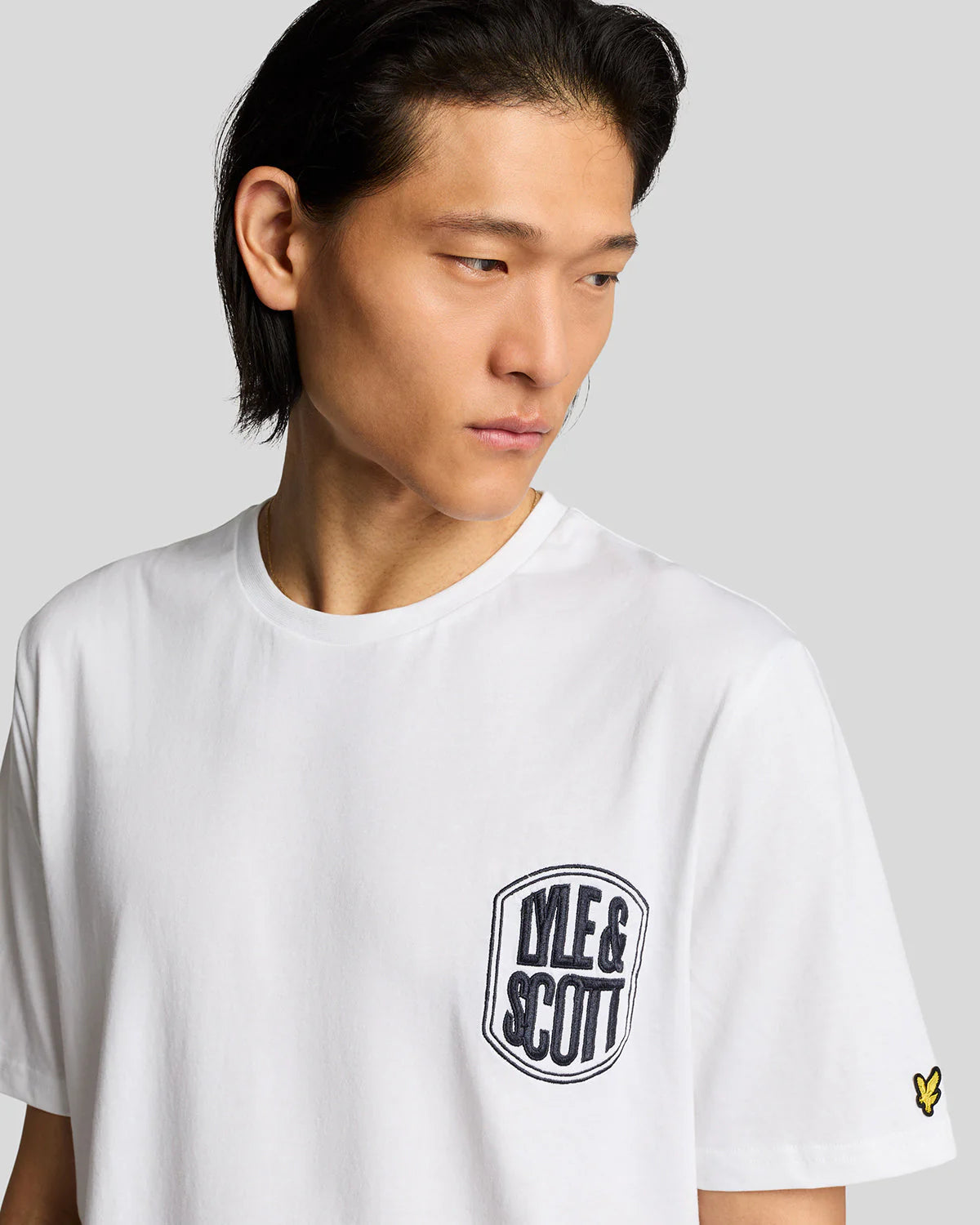 Lyle & Scott uomo t-shirt Embroidered TS2221V 626 bianco