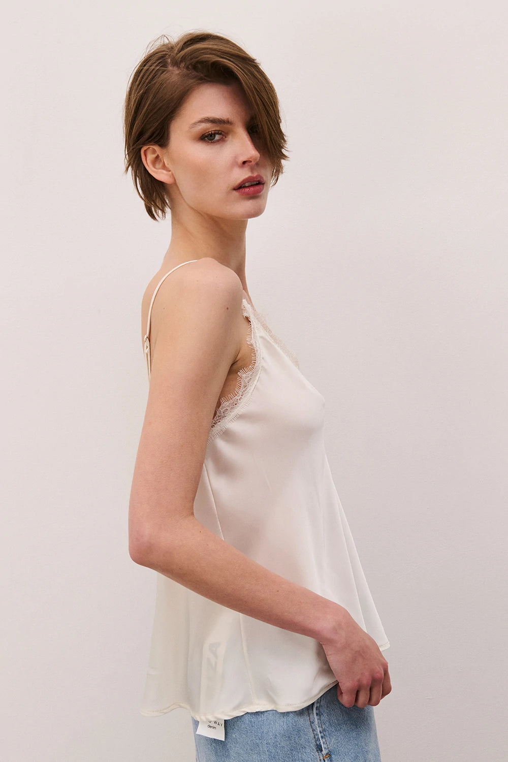 Two Way donna canotta pizzo Burro CA26SZEG8034