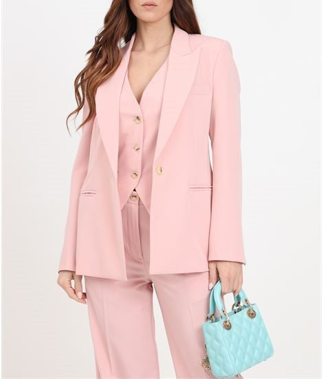 Vicolo donna Blazer Monopetto Basic TB0235 Rosa polvere