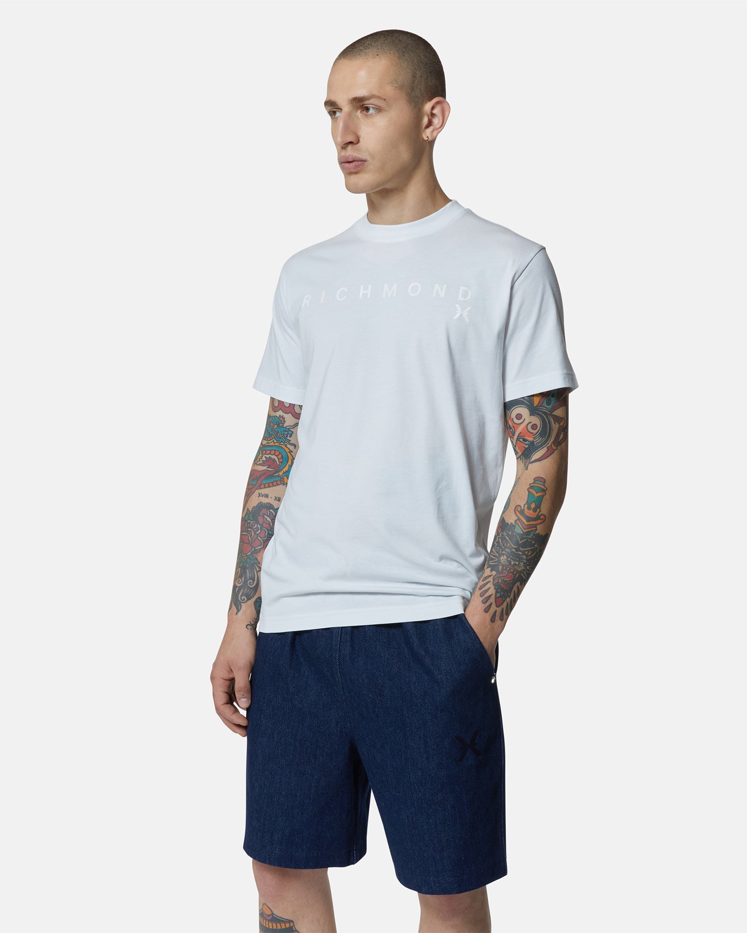 Richmond uomo t-shirt Zlaf UMP25009TS White