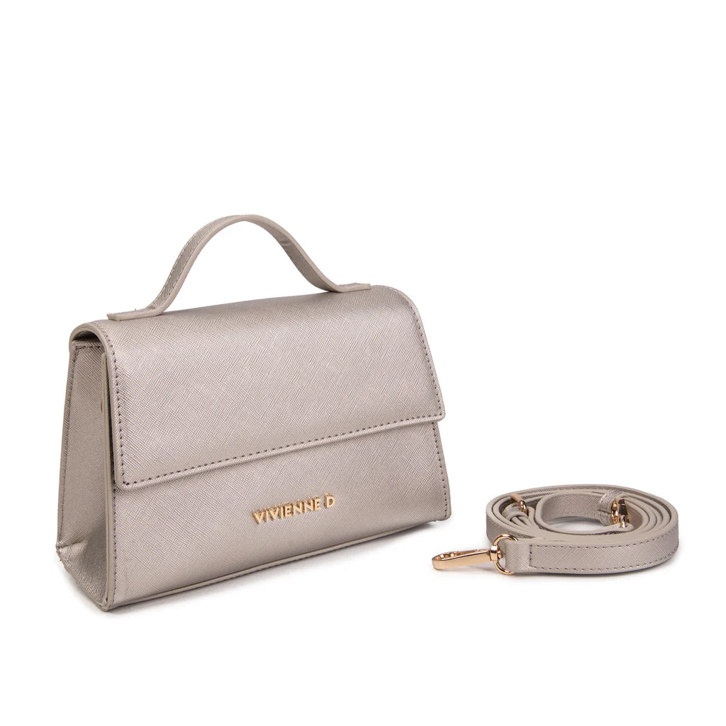 Vivienne D. donna borsa Mini Saffiano V165 Argento