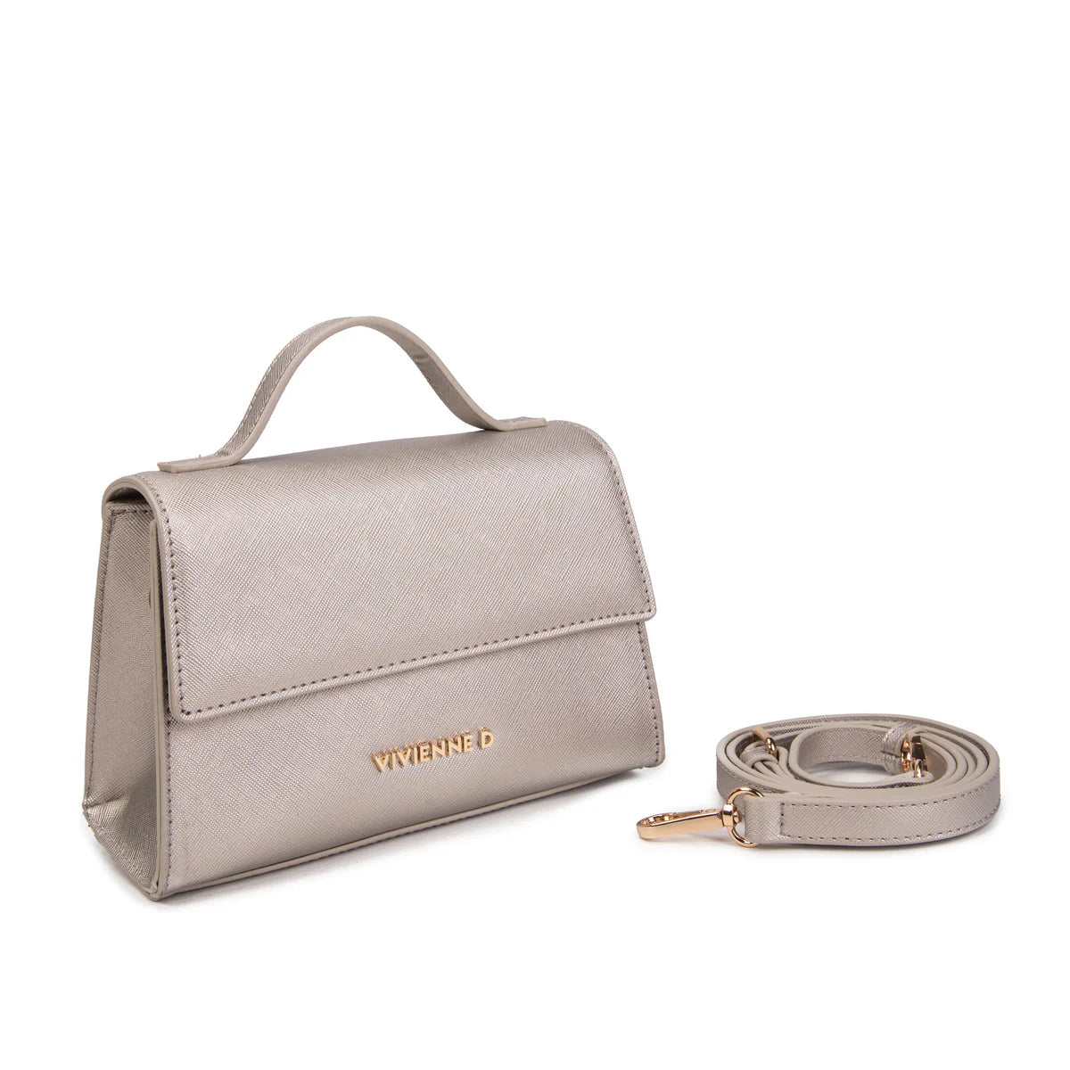 Vivienne D. donna borsa Mini Saffiano V165 Argento