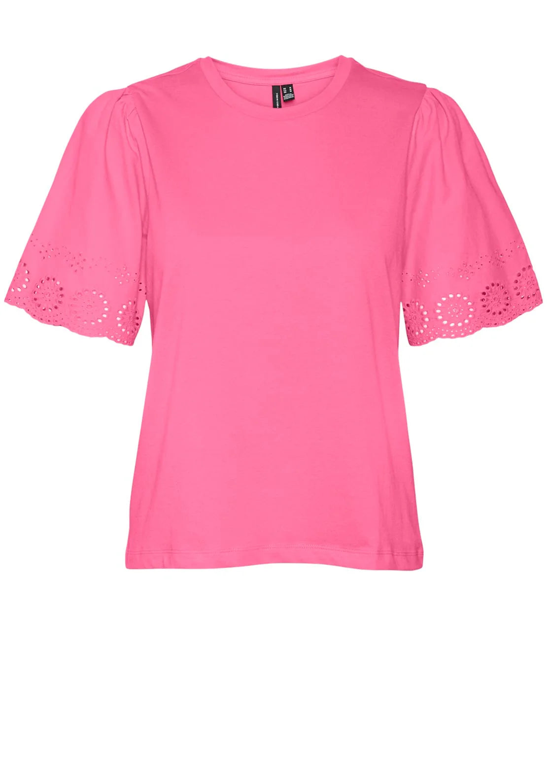 Vero Moda donna t-shirt Emily neck top 10305211 Pink Cosmos