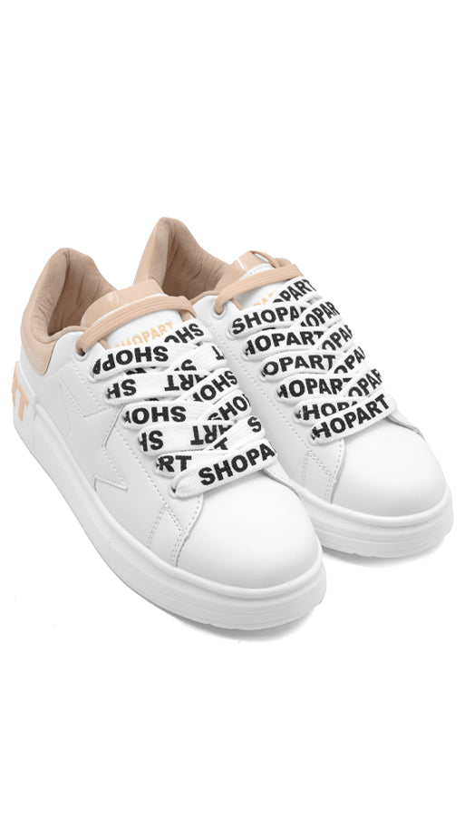Shop Art donna scarpa sneakers Kim SASS240702 OFF WHITE/ NUDE