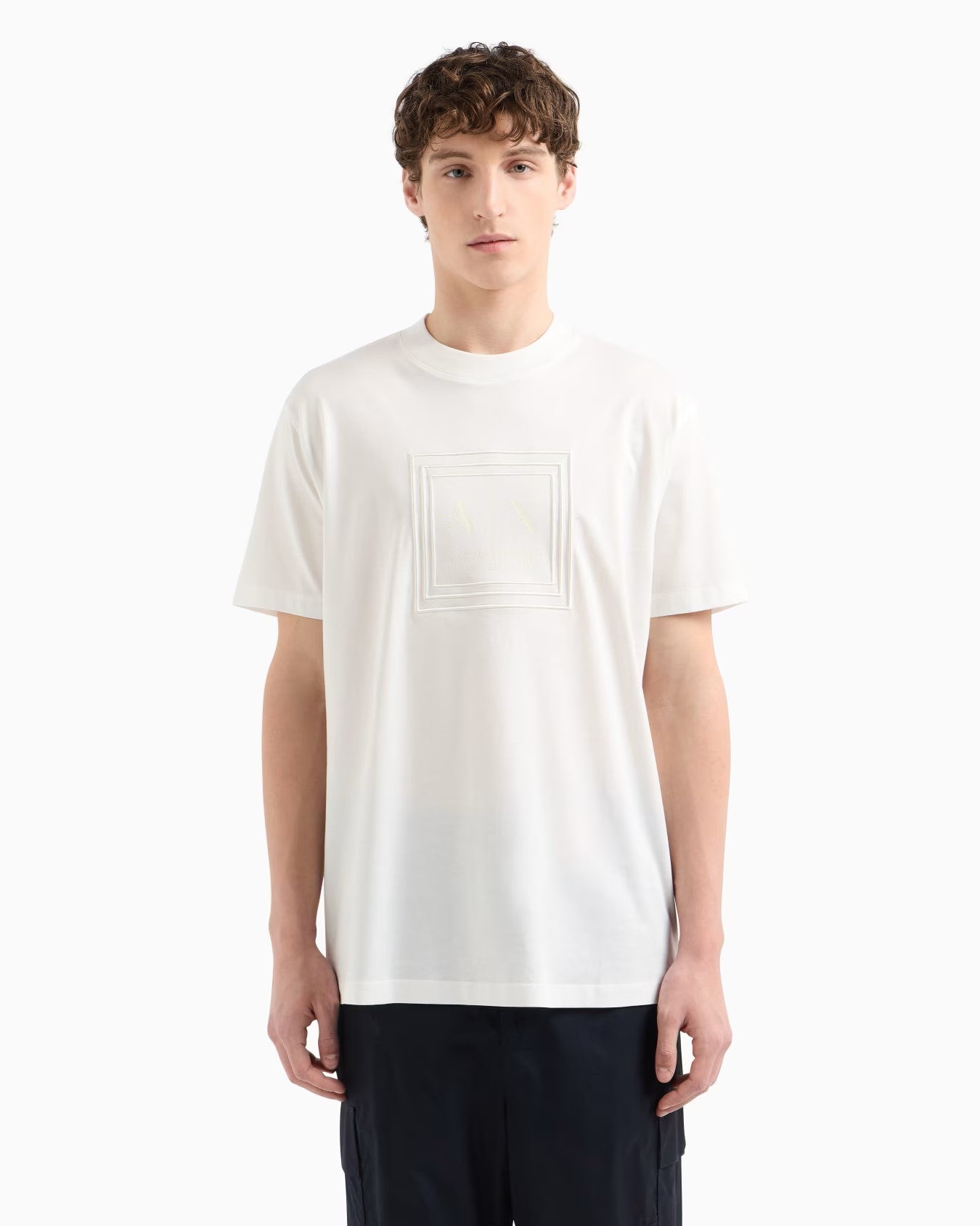 Armani Exchange uomo t-shirt XM000358AF10364 U0009 Bianco