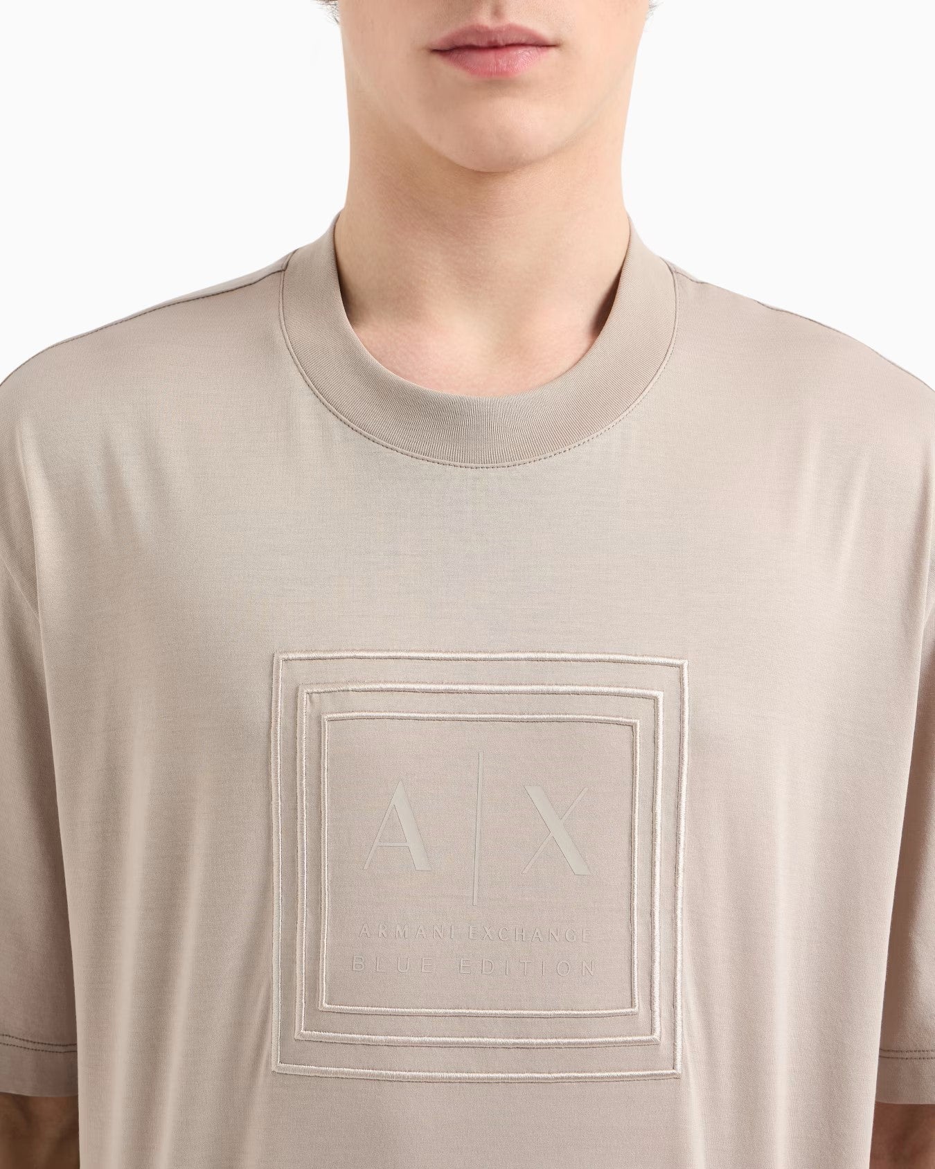 Armani Exchange uomo t-shirt XM000358AF10364 U6154 Beige