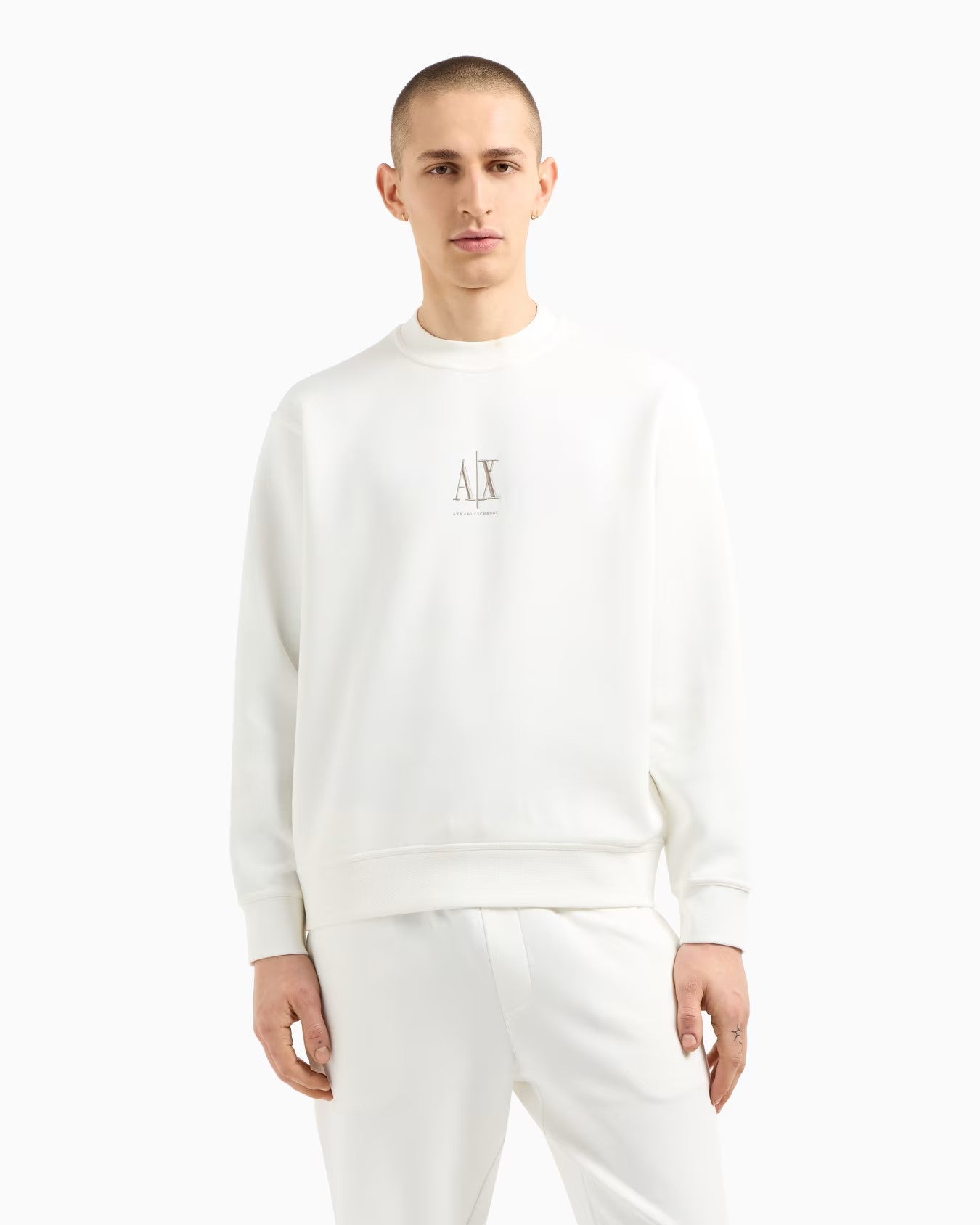 Armani Exchange uomo felpa XM000368AF10818 U0009 Bianco