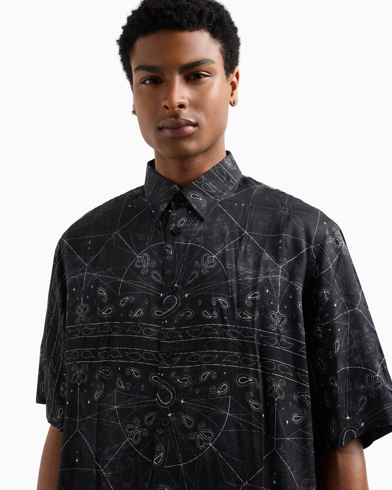 Armani Exchange uomo camicia XM000426 AF13235 FC040 nero