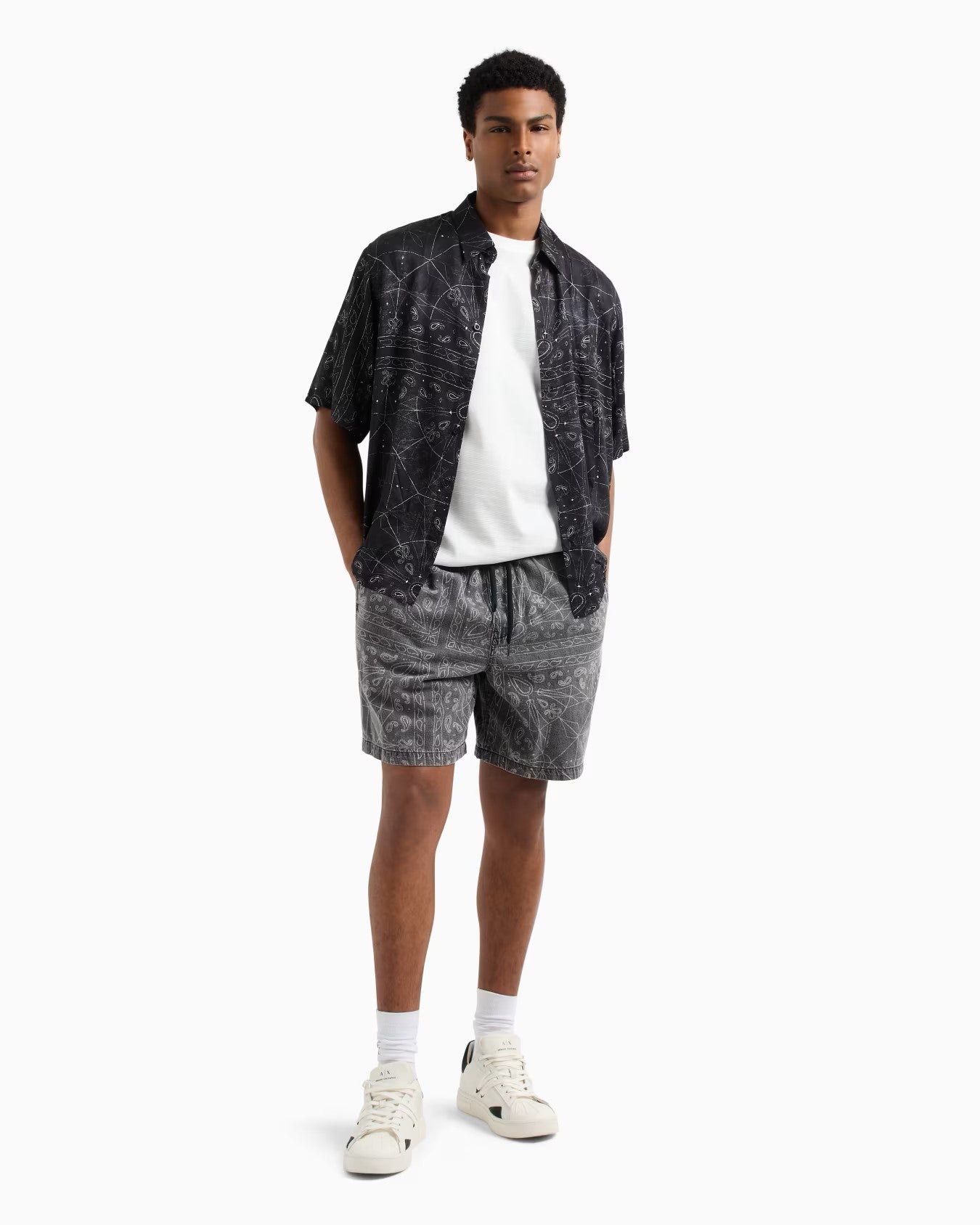 Armani Exchange uomo camicia XM000426 AF13235 FC040 nero
