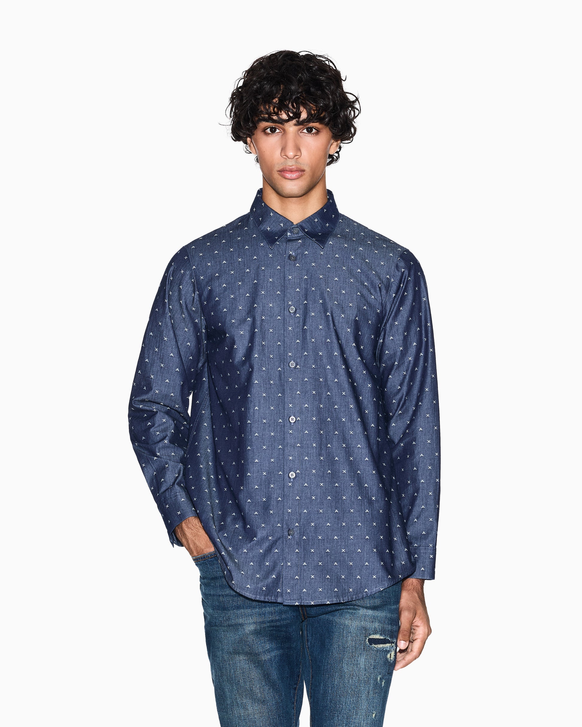 Armani Exchange uomo camicia XM001716 AF17528 FB071