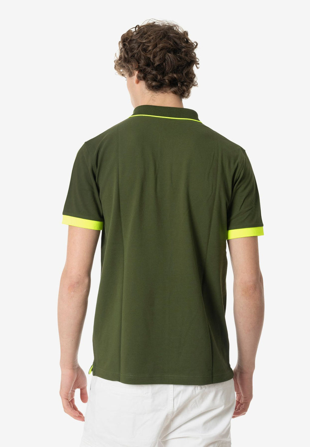 Sun68 uomo polo LOGO FLUO S/S  A34122 37 VERDE SCURO