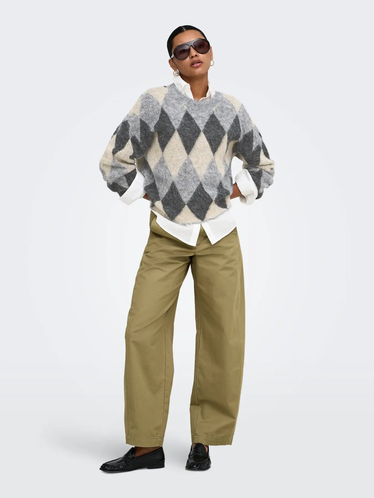 Only maglia NOEME 15378140 Light Grey Melange