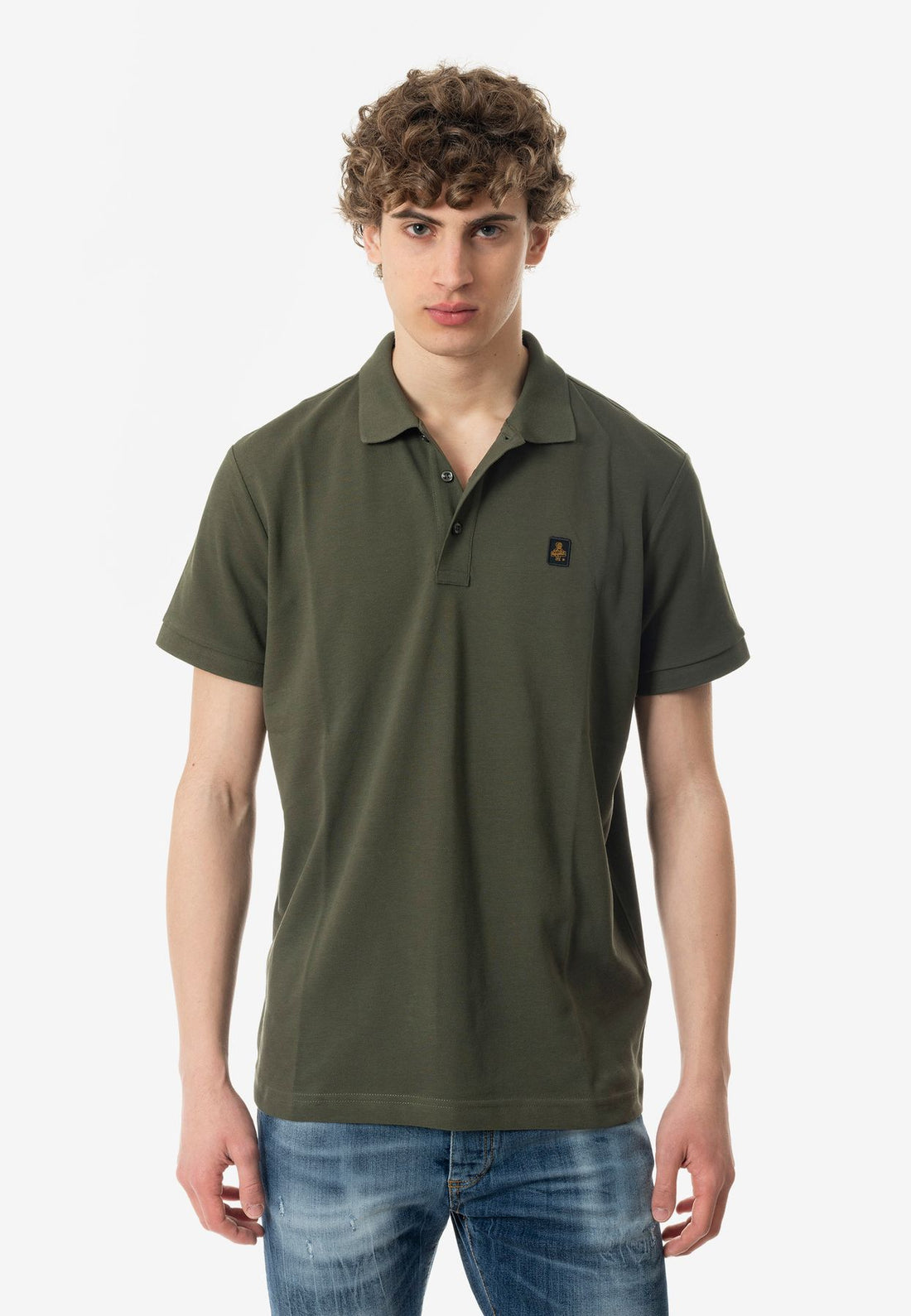 Refrigiwear uomo polo Kurt RM0T25900PX9032 e03560 Verde Militare