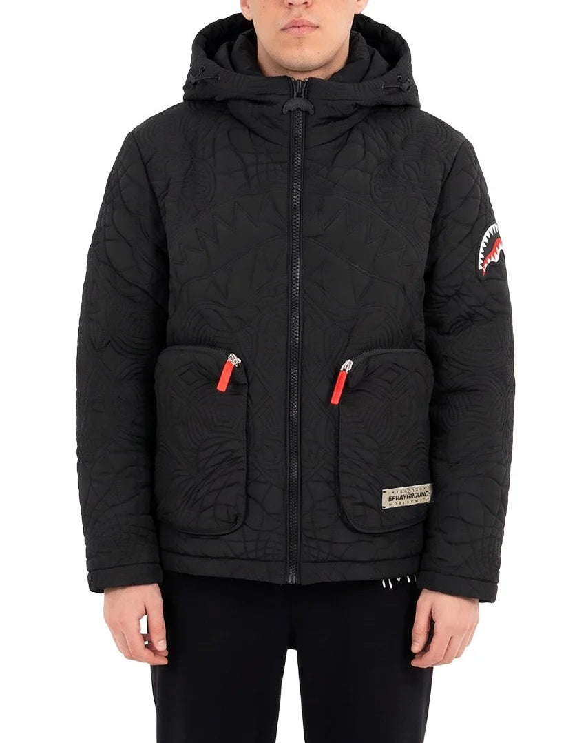 Sprayground uomo giubbino BLAC PUFFER MONOGRAM SP983