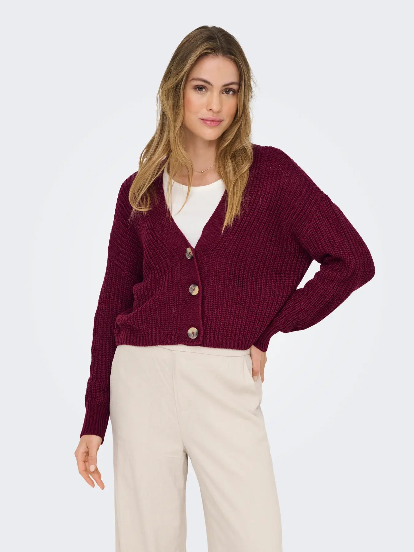 Only donna cardigan Carol 15211521 Cabernet