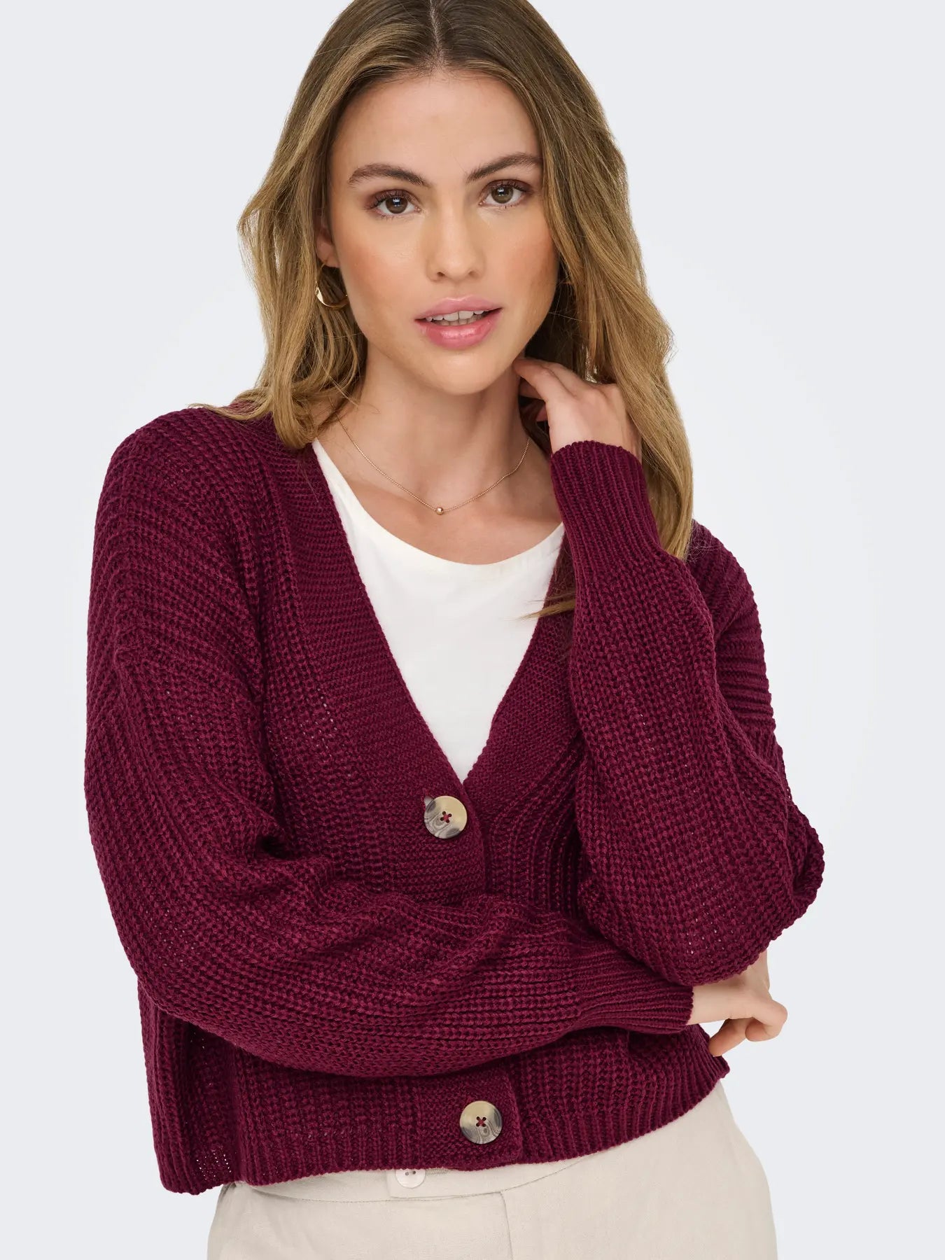 Only donna cardigan Carol 15211521 Cabernet
