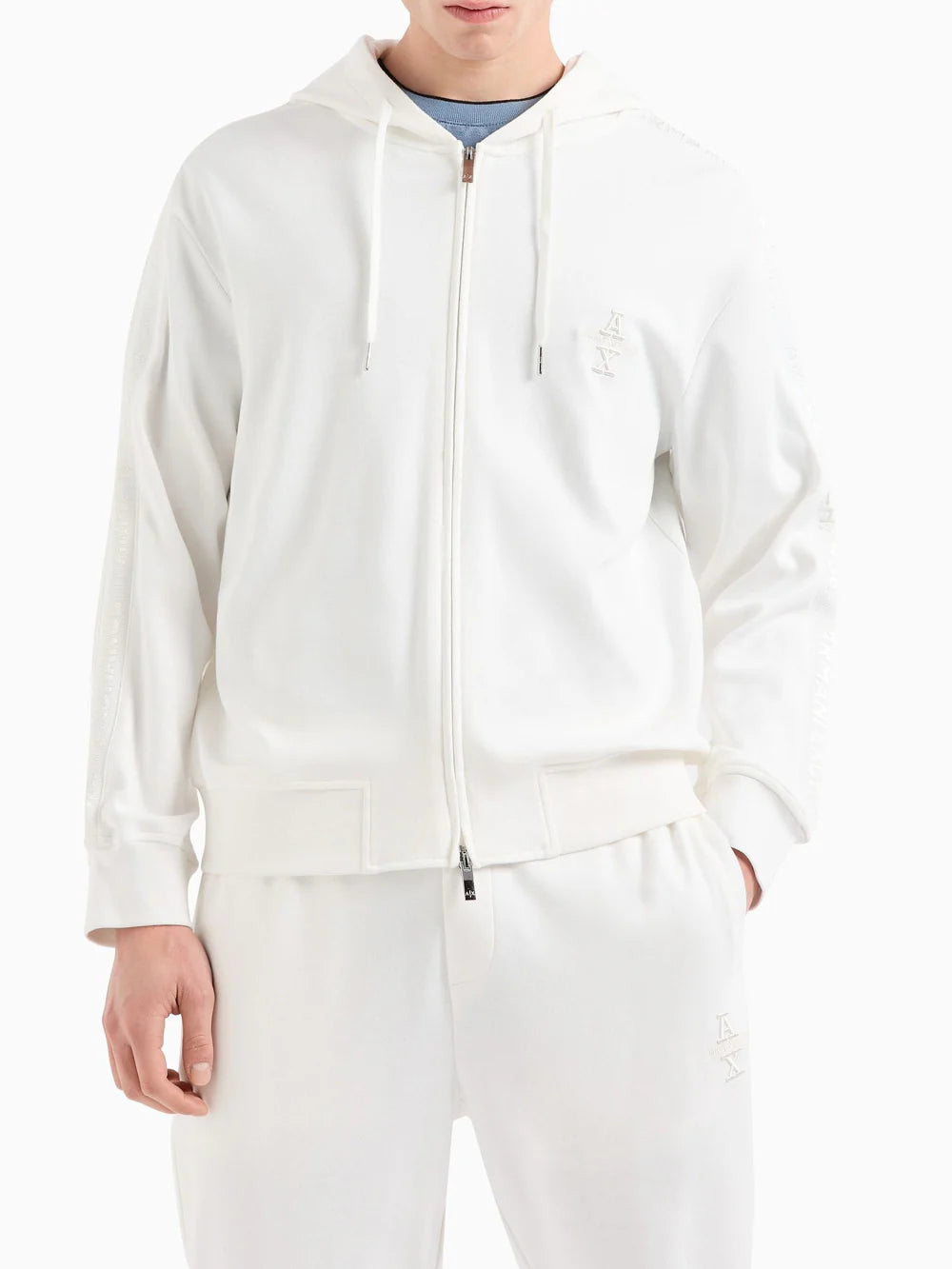 armani exchange uomo felpa 6DZMLC ZJNNZ 1116 Bianco