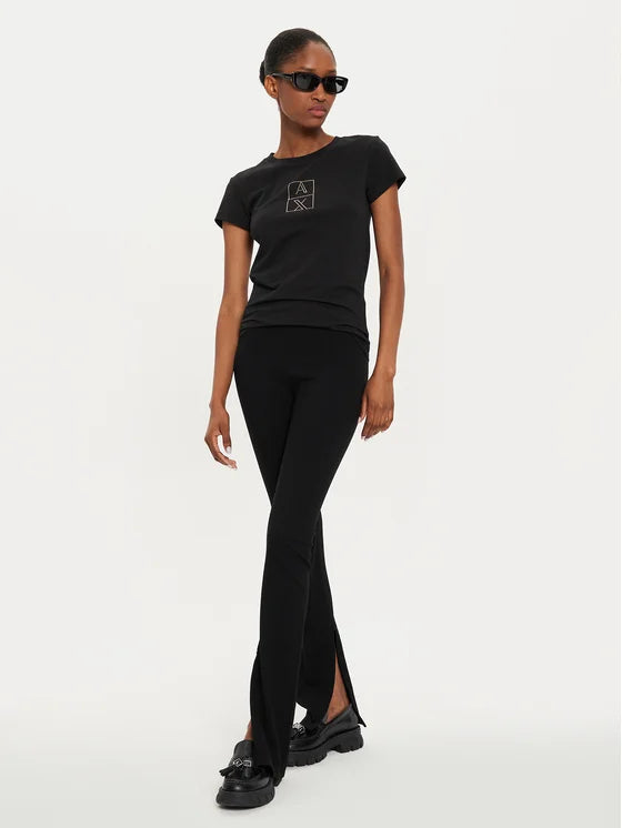 armani exchange donna t-shirt 6DYT35 YJCTZ 1200 Nero