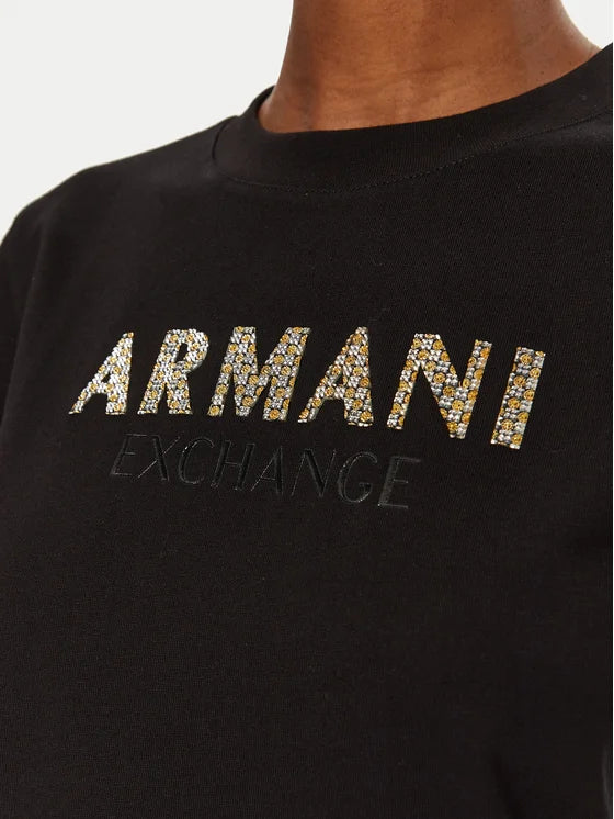 armani exchange donna t-shirt 6DYT36 YJ7VZ 1200 Nero