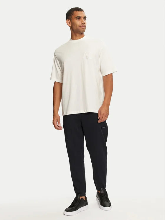 armani exchange uomo maglia 6DZMJF ZJLFZ 1116 bianco