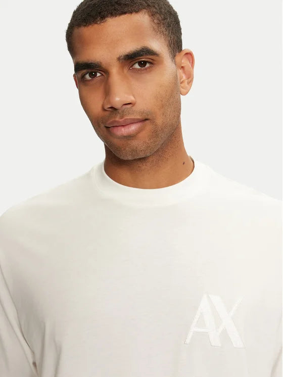 armani exchange uomo maglia 6DZMJF ZJLFZ 1116 bianco