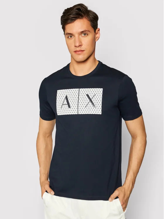 armani exchange uomo t-shirt 8NZTCK_Z8H4Z 1510 Blu Scuro